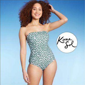 KONA SOL Straight Neck Medium Coverage One Piece Swimsuit NEW WITH TAG!